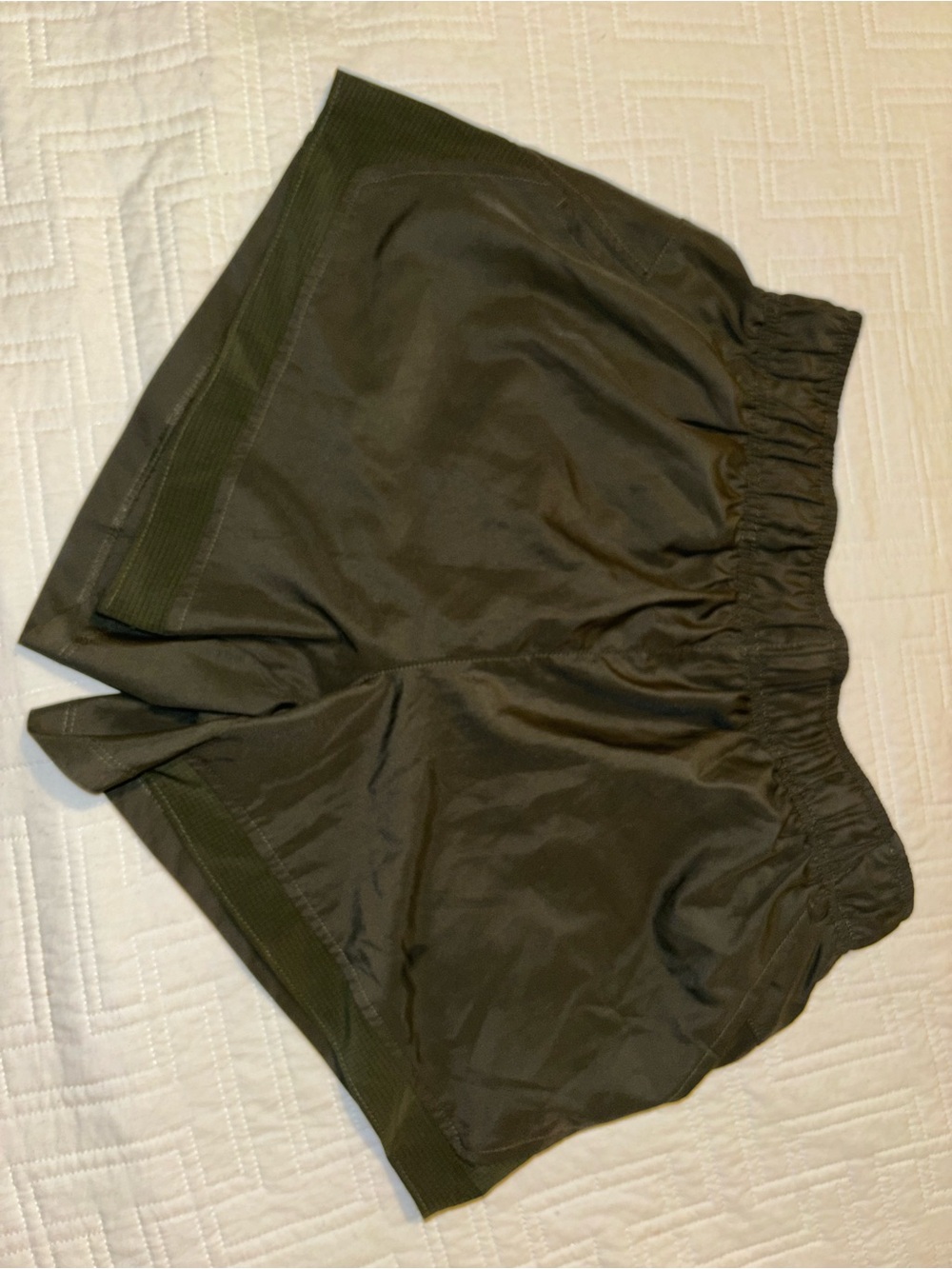 Athletic Works Women's Olive Athletic Shorts with Elastic Waist